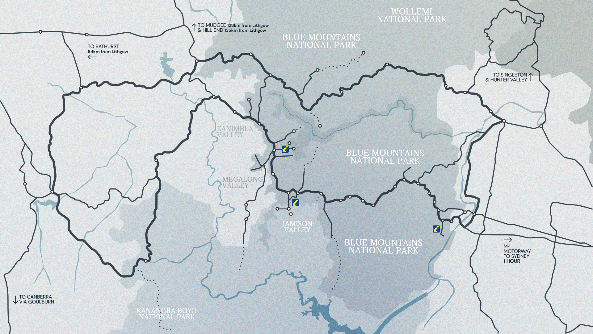 Blue Mountains map